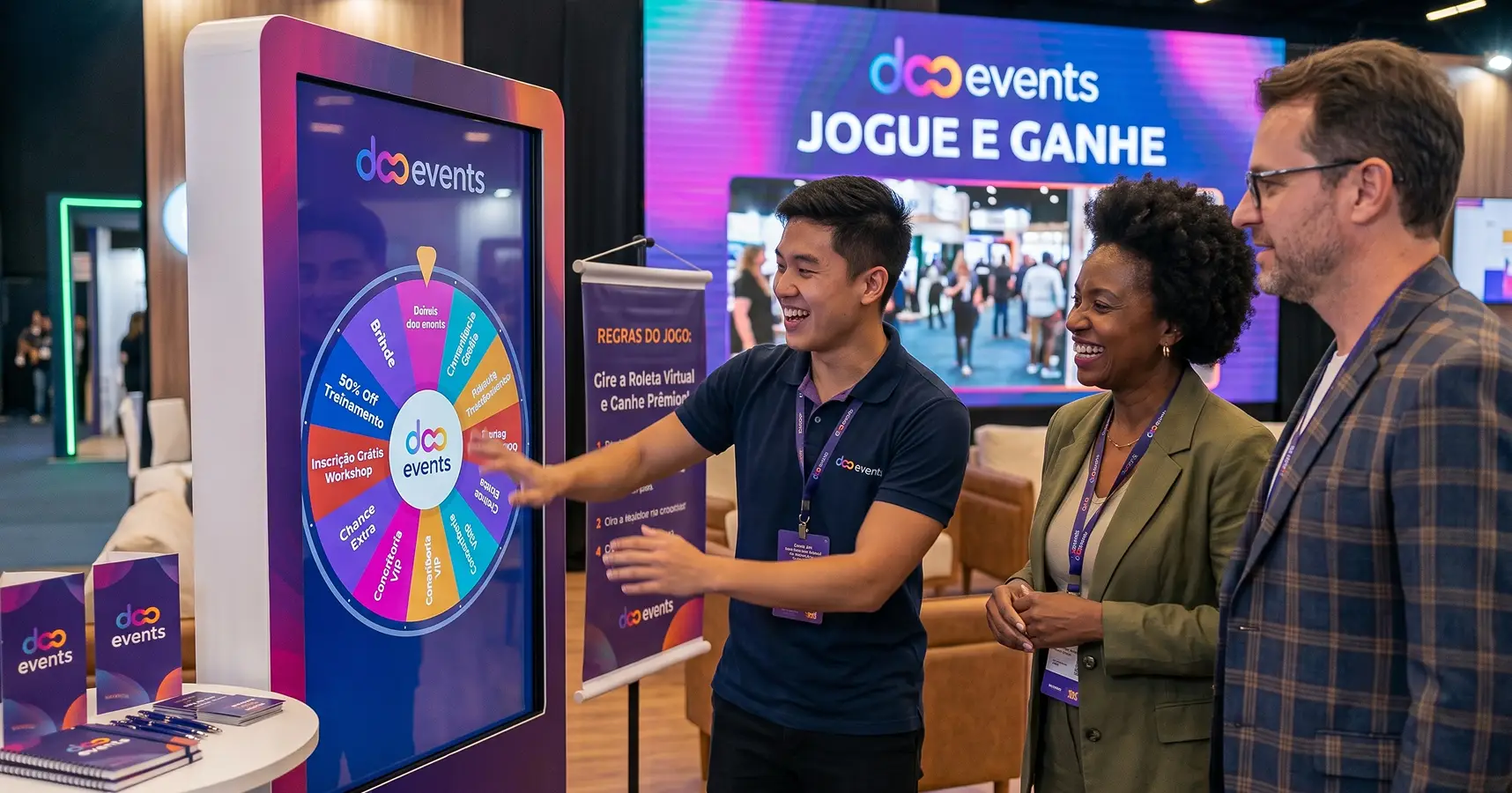 Estande da Doo Events em um evento